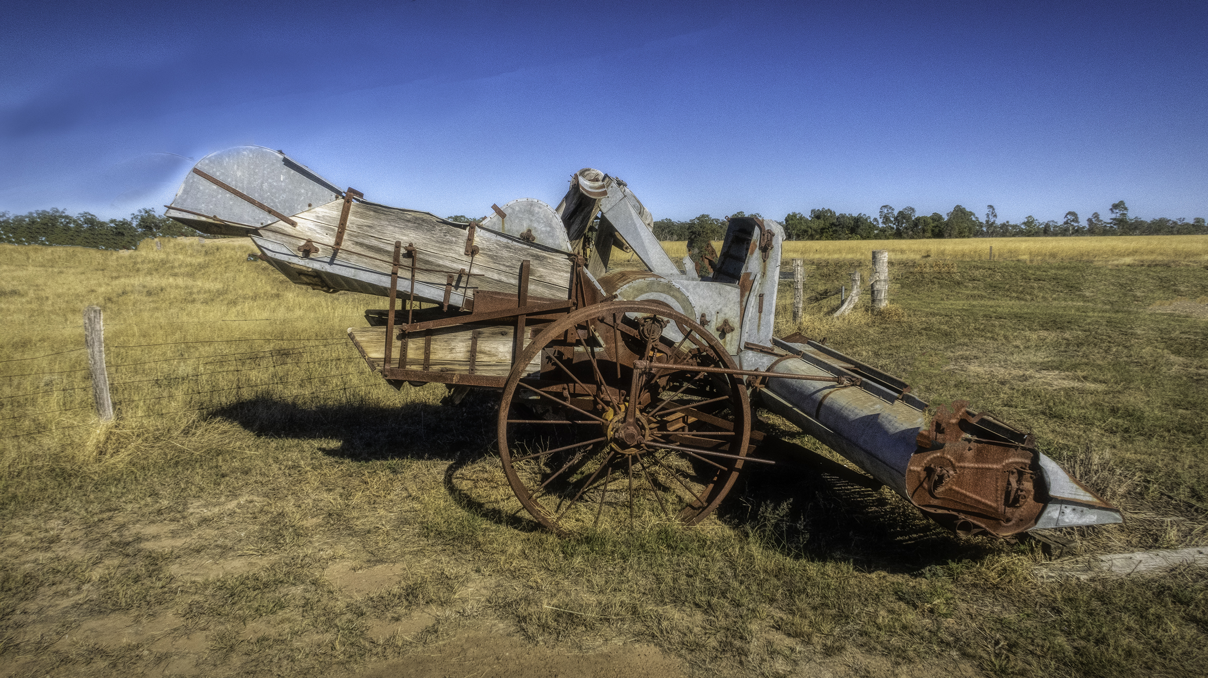 Old farm harvester