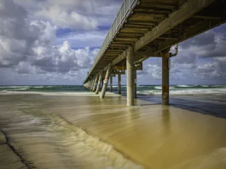 Sand pumping jetty on the Gold Coast