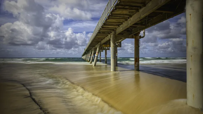 Sand pumping jetty on the Gold Coast